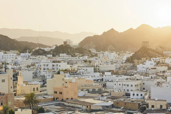 Stadtansichten Der Stadt Muscat Bei Sonnenuntergang Die Hauptstadt Von Oman — Stockfoto