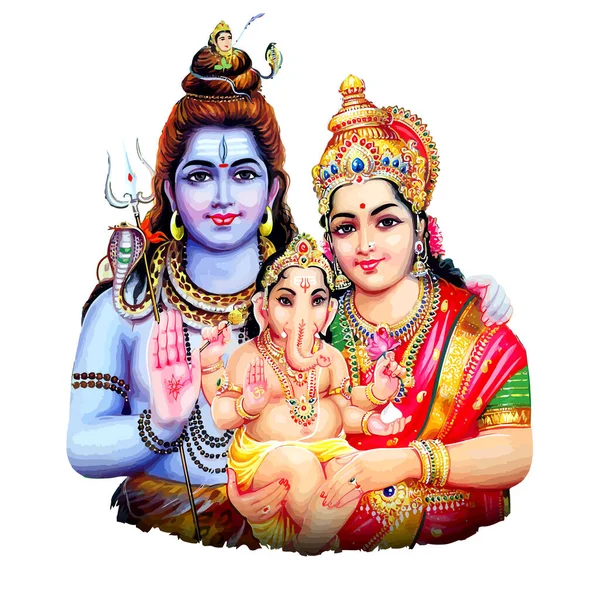 Ganesha Bebé Hindú Señor Maha Shivaratri Mitología Ilustración — Foto de Stock