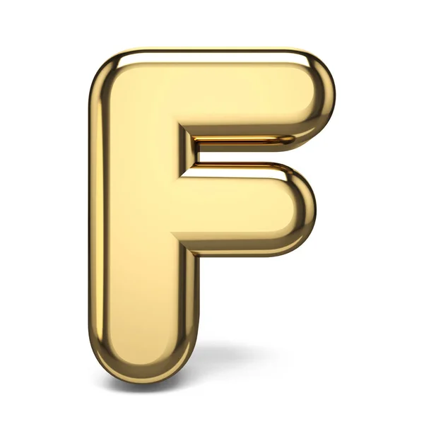 Золотая Буква Шрифта Изображение Белом Фоне — стоковое фото