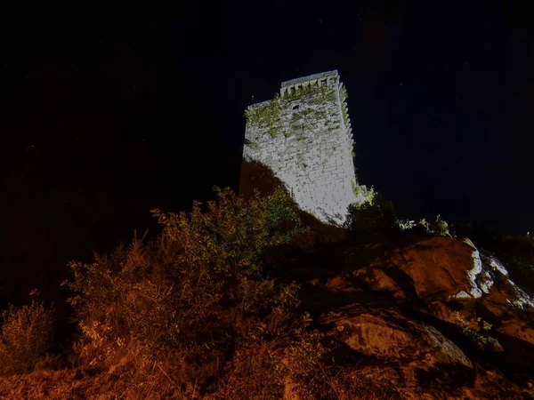 Castelo Nogueirosa Visto Noite — Fotografia de Stock