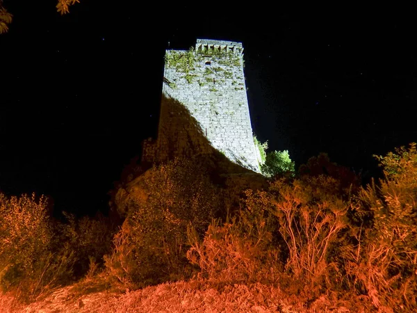 Castelo Nogueirosa Visto Noite — Fotografia de Stock