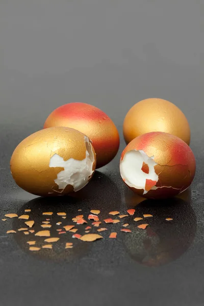 Traditionelle Ostereier Bunte Eier — Stockfoto