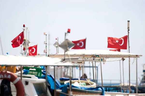 Лодка Синем Море Красивый Фон — стоковое фото