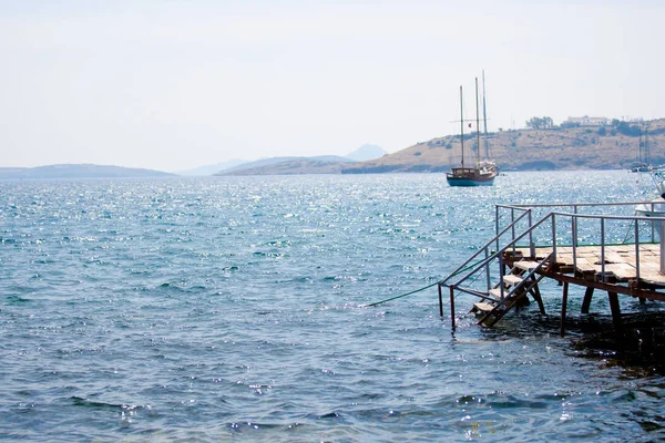 Boat Blue Sea Beautiful Background — Stock Photo, Image