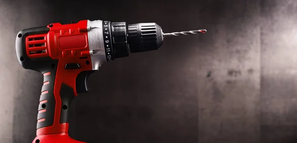 Cordless Drill Drill Bit Working Also Screw Gun — Stock Photo, Image