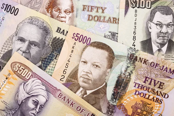 Dinheiro Jamaicano Fundo Empresarial — Fotografia de Stock