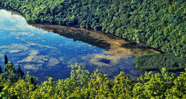 Vallei Van Rivier Krka Krka Nationaal Park Kroatië — Stockfoto