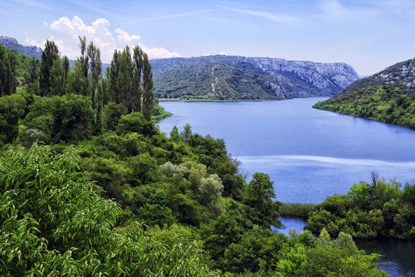 Κοιλάδα Του Ποταμού Krka Εθνικό Πάρκο Krka Στην Κροατία — Φωτογραφία Αρχείου