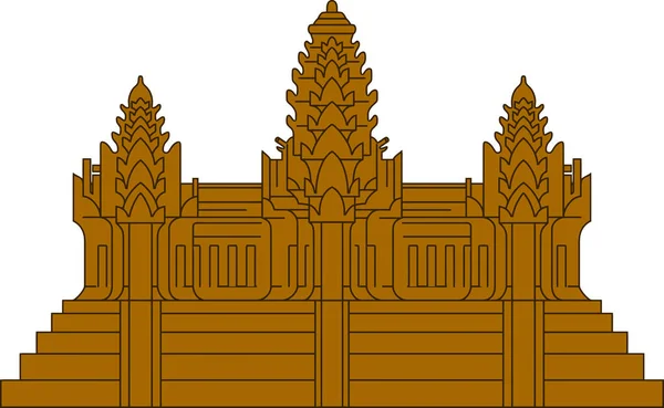 Angkor Wat Kambodscha Tempel Architektur Alte Attraktion Illustration — Stockfoto