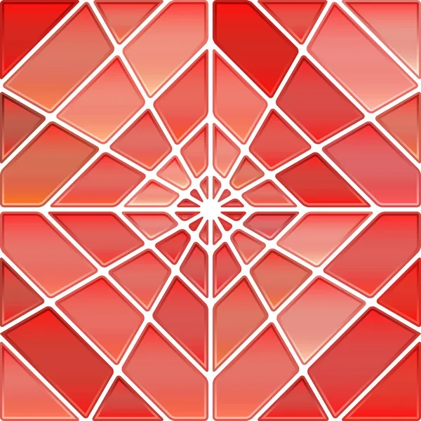 Vetor Abstrato Fundo Mosaico Vidro Manchado Losango Vermelho — Fotografia de Stock