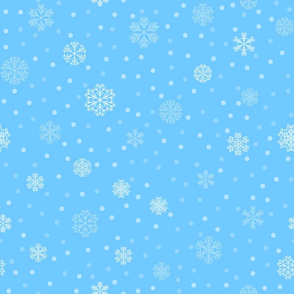 Vektor Vinter Snö Ljus Sömlös Mönster — Stockfoto