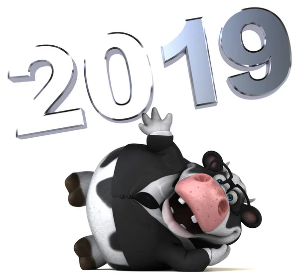Fun Cow Ilustrace — Stock fotografie