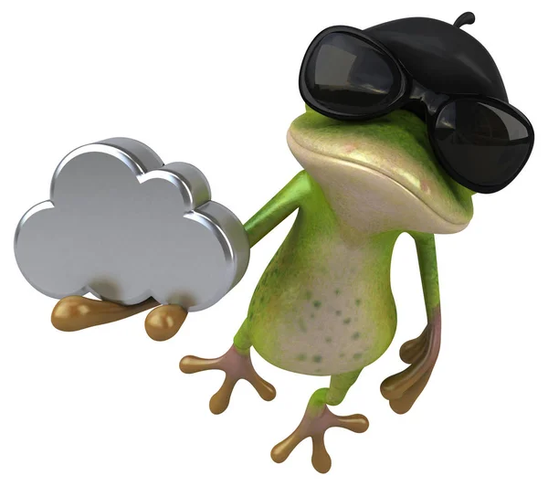 Fun French Frog Illustration — Stockfoto
