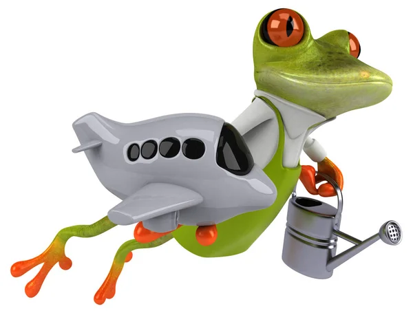 Spaß Frosch Gärtner Illustration — Stockfoto