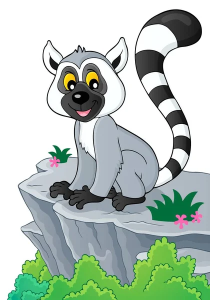 Lemur Thema Bild Bild Illustration — Stockfoto