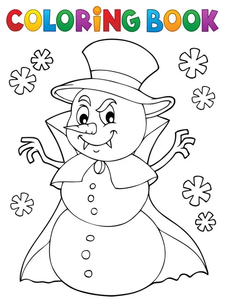 Malbuch Vampir Schneemann Thema Bild Illustration — Stockfoto