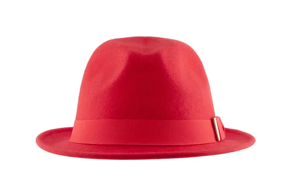 Chapéu Vermelho Isolado Sobre Fundo Branco — Fotografia de Stock