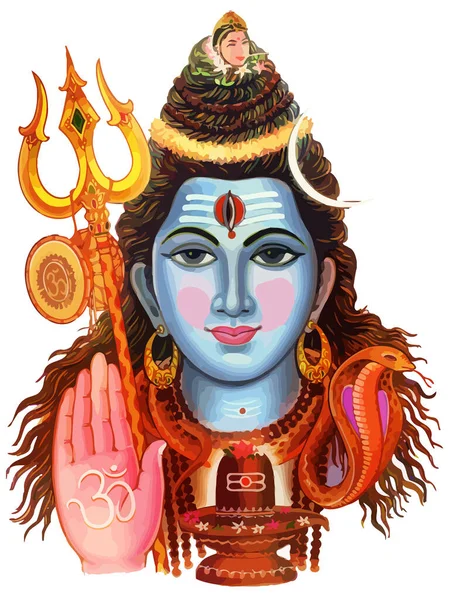 Espiritual Santo Maha Shivaratri Senhor Deus Cabeça Hinduísmo Ilustração Espiritual — Fotografia de Stock