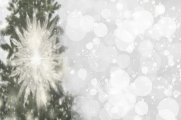 Abstract Christmas Tree Bokeh Background Abstract Blurred Festive Winter Xmas — Stock Photo, Image