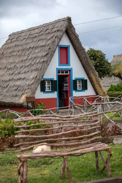 Santana Madeira Πορτογαλία Απριλίου 2018 Παραδοσιακό Σπίτι Της Υπαίθρου Santana — Φωτογραφία Αρχείου