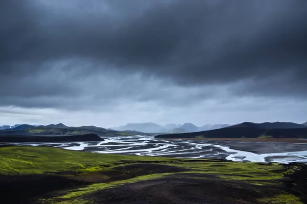 Islanda Delta Del Fiume Natura — Foto Stock