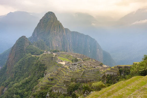 Vista Machu Picchu Huayna Picchu Perú — Foto de Stock