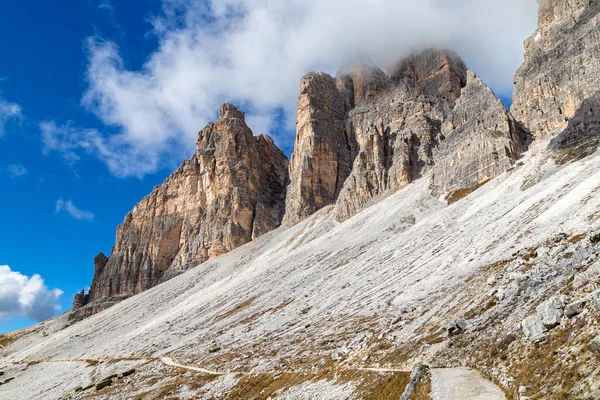 Sendero Senderismo Bajo Tres Picos Dolomitas Tirol Del Sur — Foto de Stock