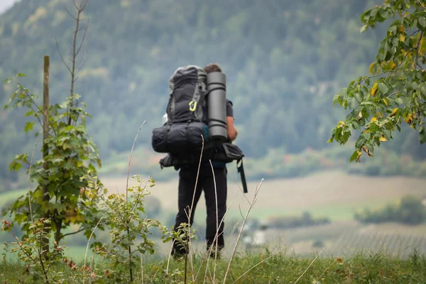 Excursionist Rucsac Uită Distanță — Fotografie, imagine de stoc