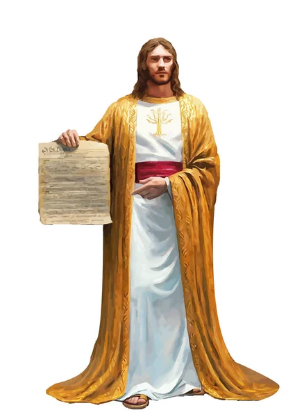 Jezus Christus Tien Geboden Geloof Hemel Van Heilige Geest Illustratie — Stockfoto