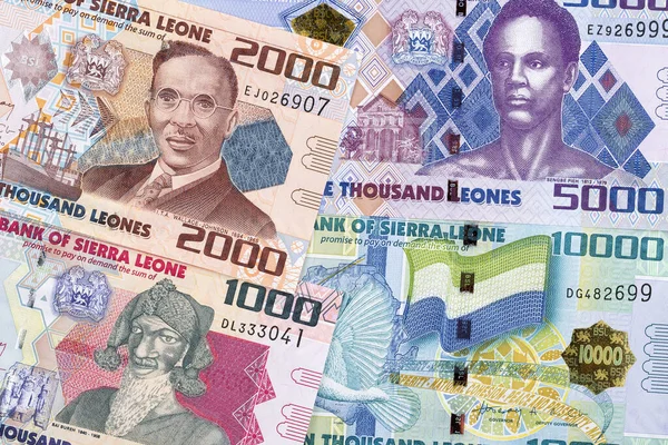 Sierra Leonischer Geld Einen Betriebswirtschaftlichen Hintergrund — Stockfoto