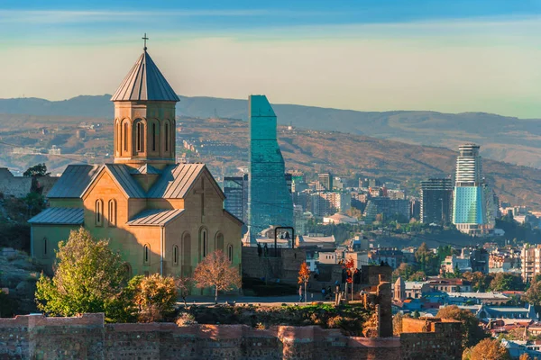 Veduta Della Fortezza Narikala Tbilisi Capitale Della Georgia — Foto Stock