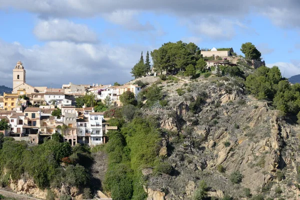 Stadtansichten Häuserfassaden Die Landschaft Des Polop Marina Costa Blanca Spanien — Stockfoto