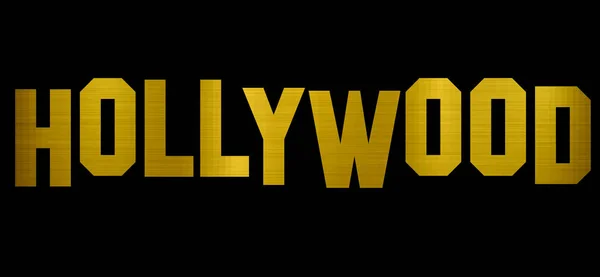 Hollywood Segno Intrattenimento California Cinema Industria Dorato Illustrazione — Foto Stock
