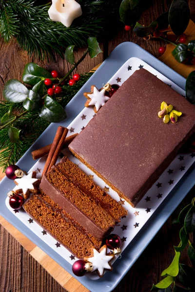 Tasty Chocolate Gingerbread Plum Jam Filling Royalty Free Stock Photos