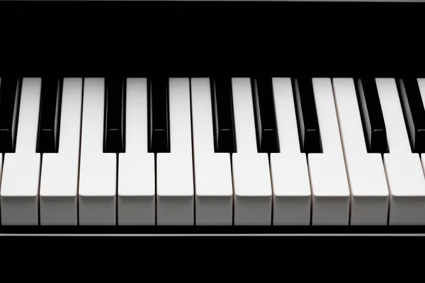 白と黒のピアノキー — ストック写真