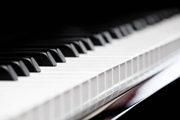 Teclas Piano Blanco Negro — Foto de Stock