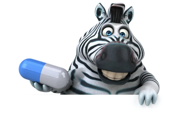 Zebra Divertida Ilustração — Fotografia de Stock