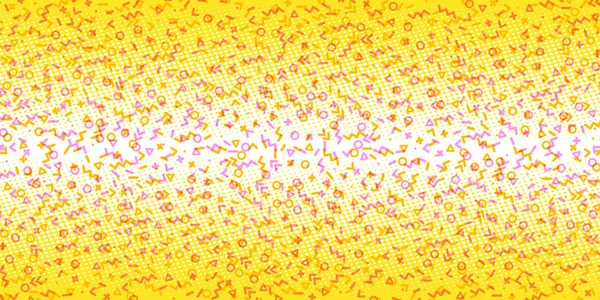 Восьмидесятые Желтое Солнце Абстрактно Ретро Векторная Иллюстрация Поп Арта — стоковое фото