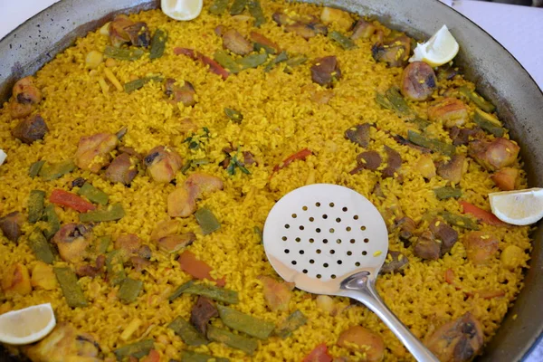 Deniz Ürünleri Paella Yemeği Spanyol Yemeği — Stok fotoğraf