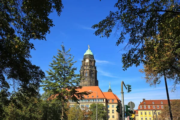 Dresden Stad Sachsen Med Många Historiska Sevärdheter — Stockfoto