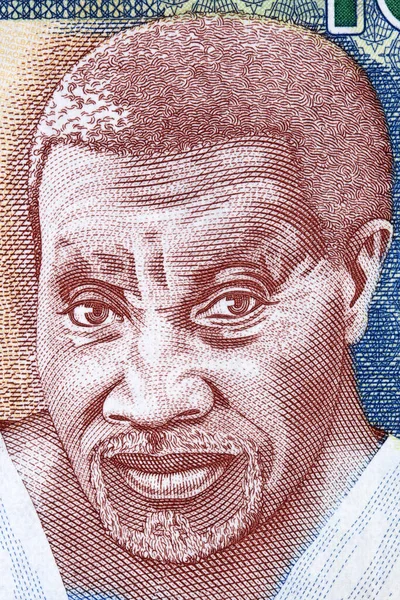 Pria Gambia Potret Dari Uang Gambia — Stok Foto