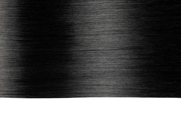Nahaufnahme Auf Luxuriösen Glatten Schwarzen Haaren — Stockfoto