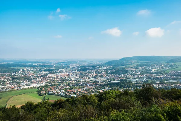Vista Para Cidade Alemã Aalen Verão — Fotografia de Stock
