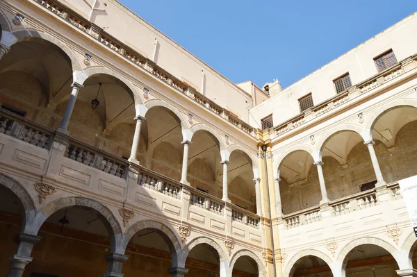 Courtyard Central Library Palermo Italian Sicily Palermo October 2018 — 스톡 사진