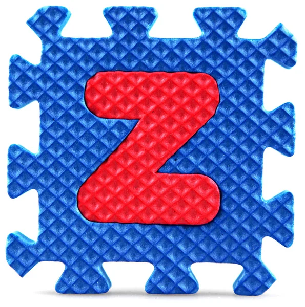 Alphabet Puzzle Isolated White Backgorund — Stock Photo, Image