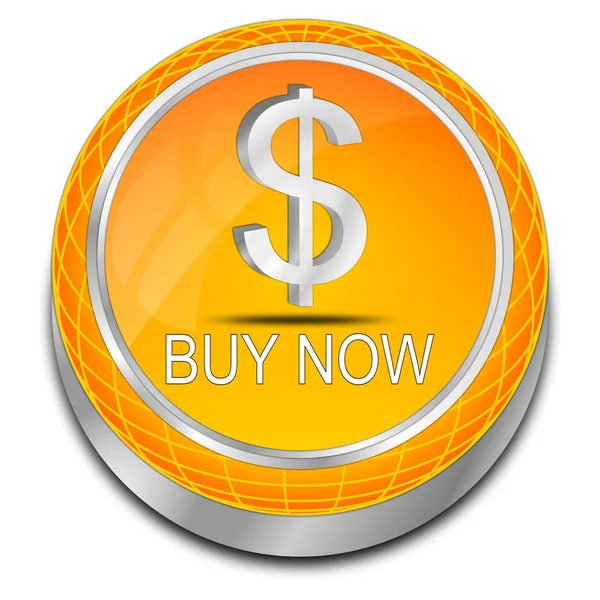 Modern Orange Buy Now Button Illustration — Stock Photo, Image