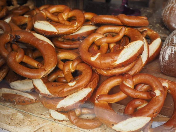 Pão Pretzel Aka Brezel Bretzel Alimentos Assados — Fotografia de Stock