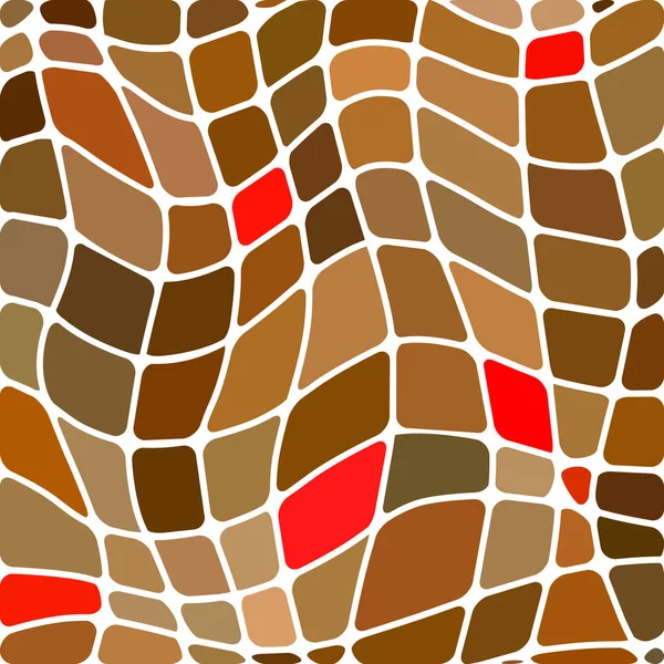 Vetor Abstrato Fundo Mosaico Vidro Manchado Marrom Vermelho — Fotografia de Stock