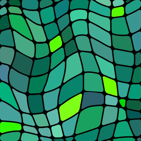 Absztrakt Vektor Ólomüveg Üvegmozaik Háttér Zöld Kékeszöld — Stock Fotó