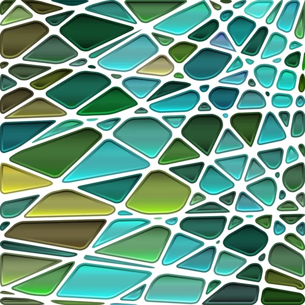 Abstraktní Vektor Mozaika Barevného Skla Pozadí Zelená Modrá — Stock fotografie